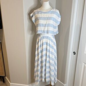 Altar'd State Blue and White Striped Skirt Set